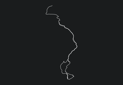 Animated GPX track of route Nockspitze direct north descent